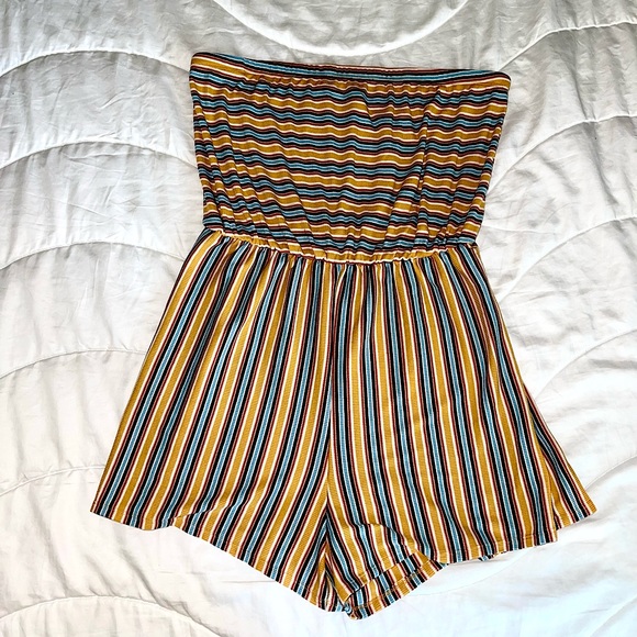 wild fable Pants - Wild Fable Strapless Ribbed Romper